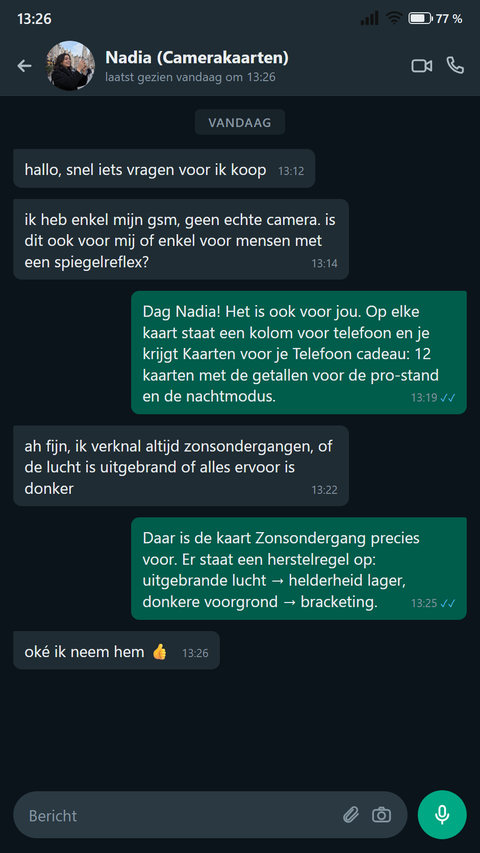 Iemand vraagt vóór het kopen of het ook werkt met enkel een telefoon
