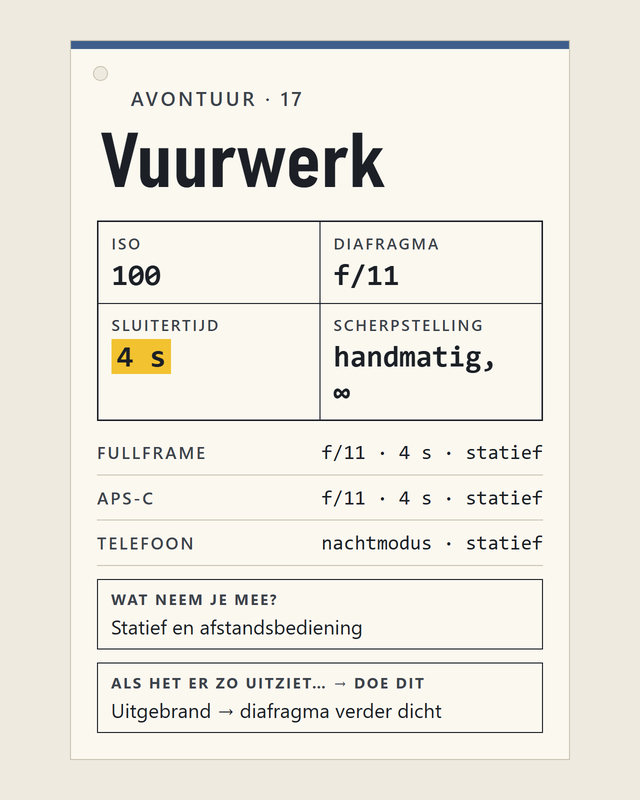 Avontuur 17, Vuurwerk